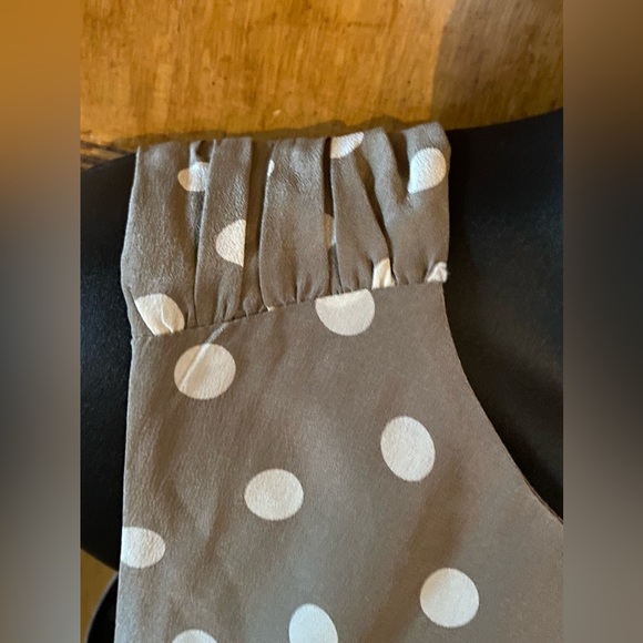 Madewell Polka Dot Midi Dress in Brown and White - Picture 4 of 10